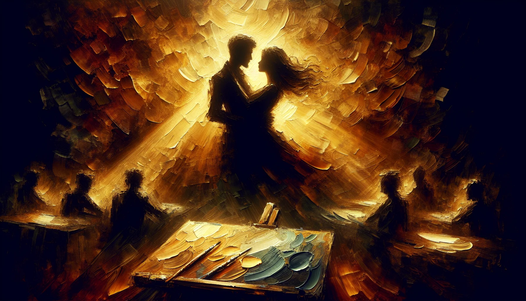 A bookshop owner and a regular customer in a dusty second-h…